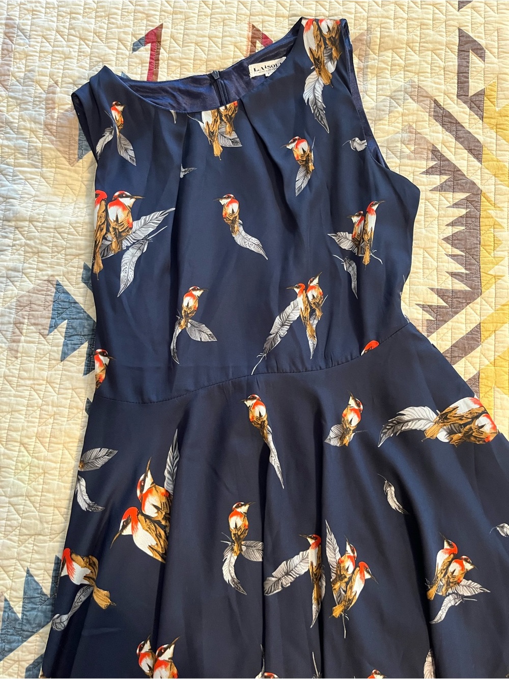 Navy Bird Dress
